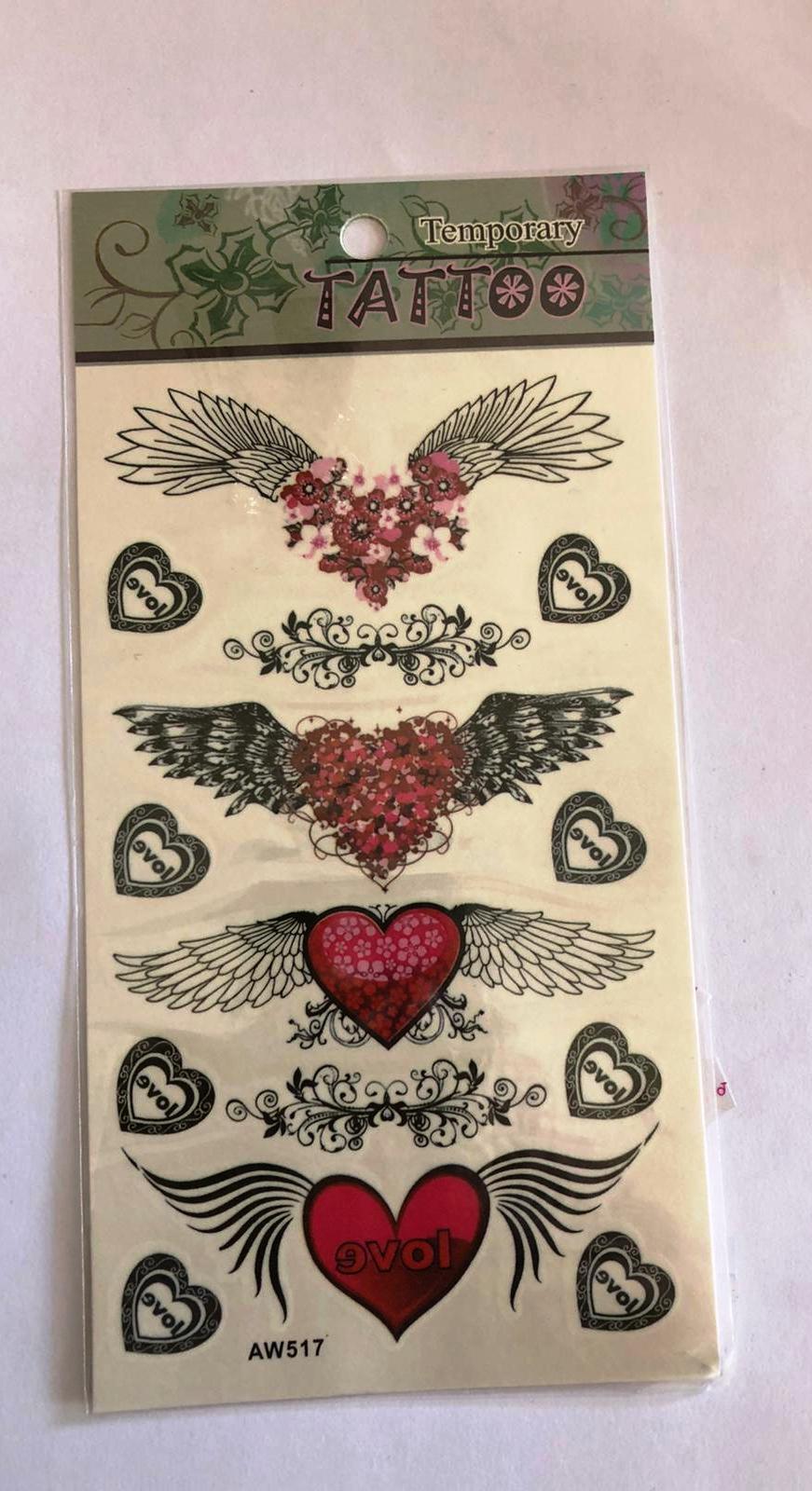Kanatlar Yapıştırma Sticker Dövme Geçici Dövme Temporary Tattoos