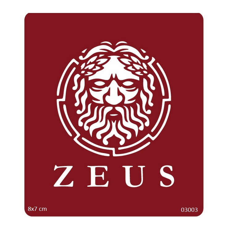 Tanrı Zeus Geçici Dövme Şablonu