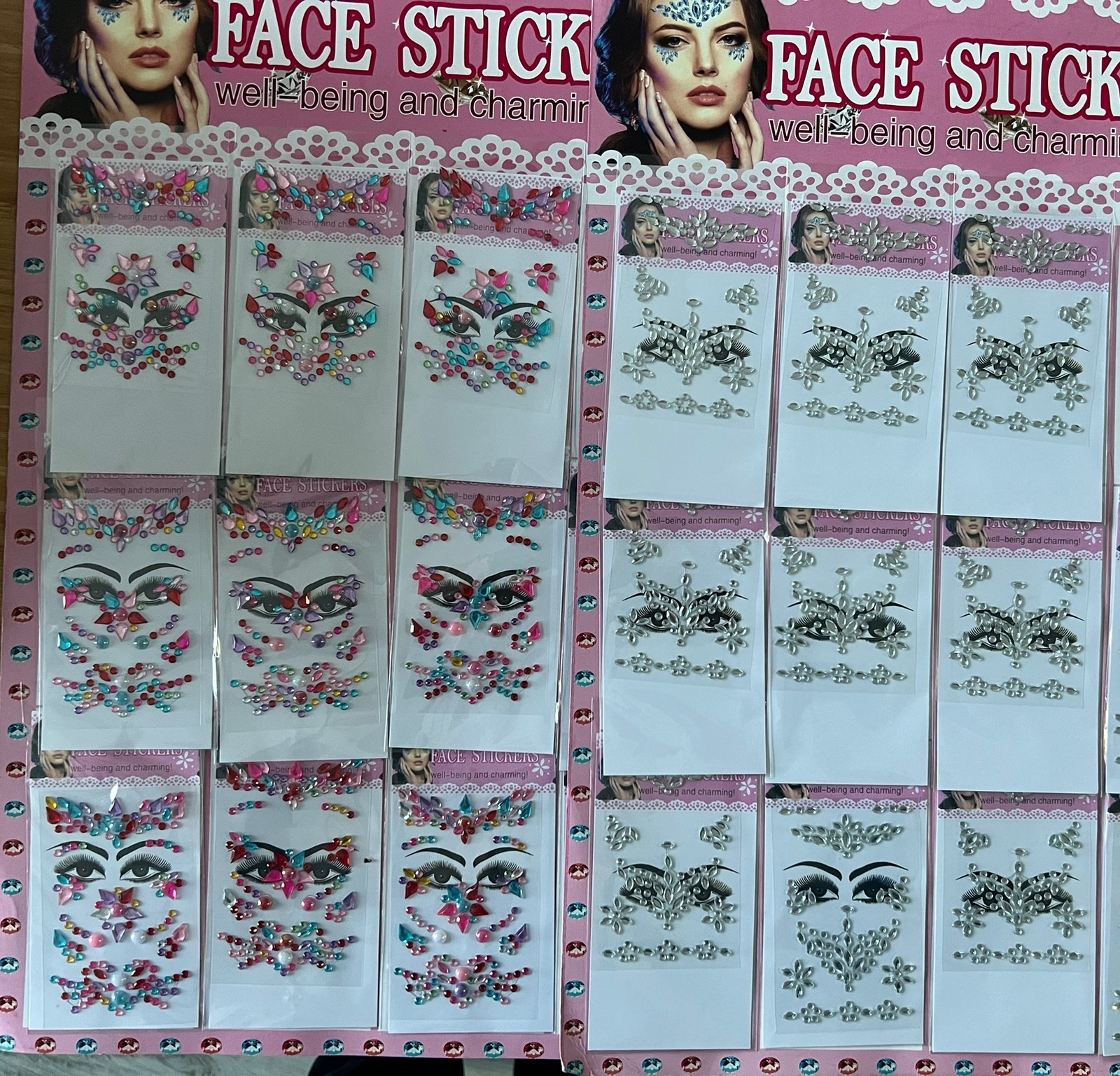 Face Gems Yüz Taşı 18 Kartela Birden Mega Paket