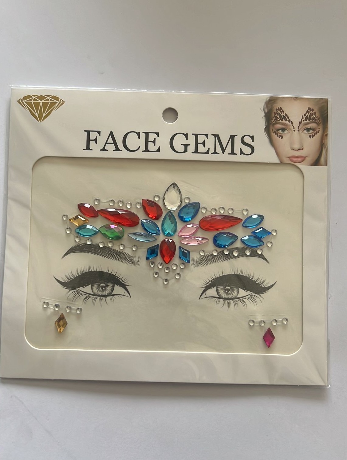 Face Gems Kristal Yüz Taşı Model 18