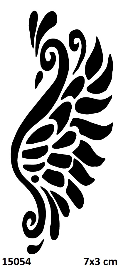 El Üstü Motif Geçici Dövme Şablonu Stencil Kalıp