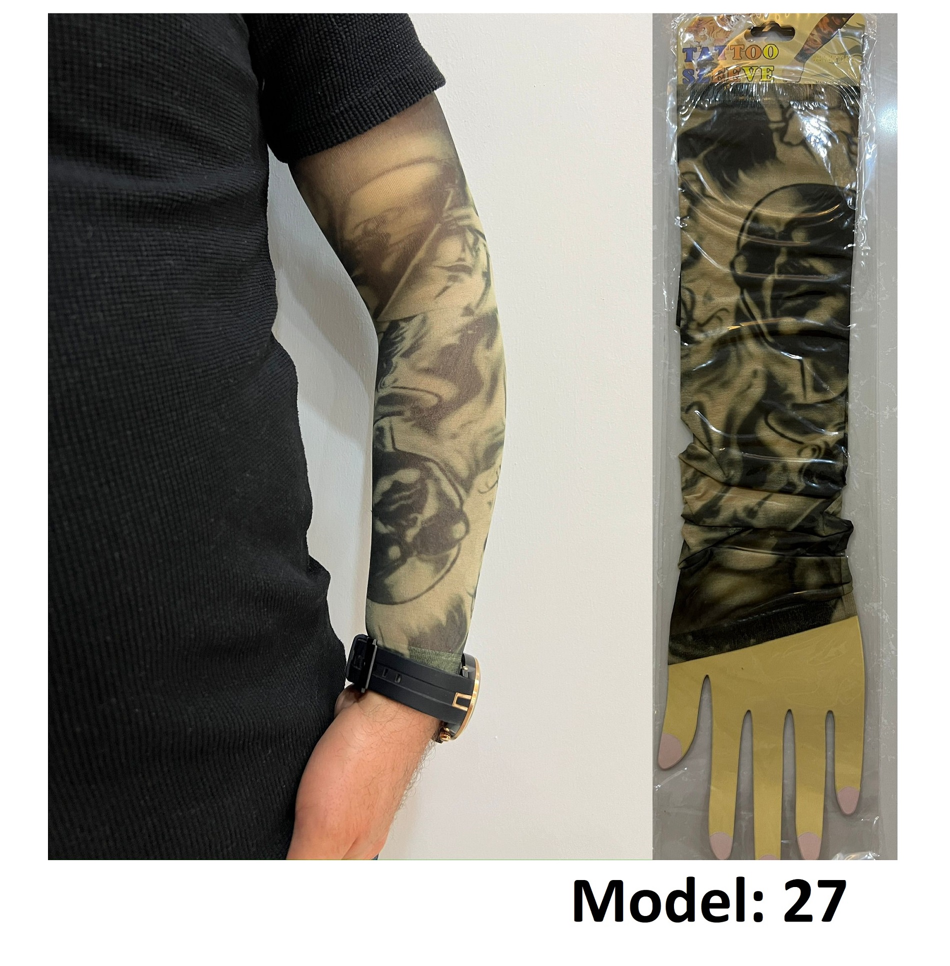 Giyilebilir Dövme Çift Kol 2 Adet Kol Çorap Dövmesi Sleeve tattoo Model27