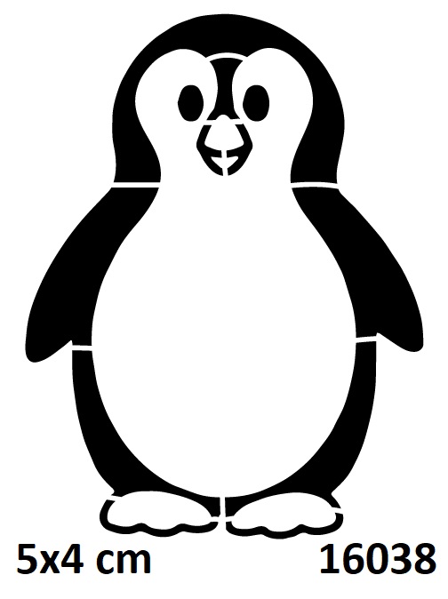 Sevimli Penguen Geçici Dövme Şablonu