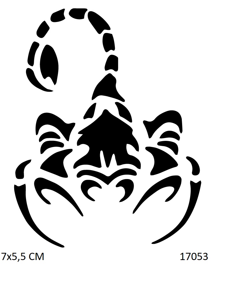Akrep Kurukafa Geçici Dövme Şablonu