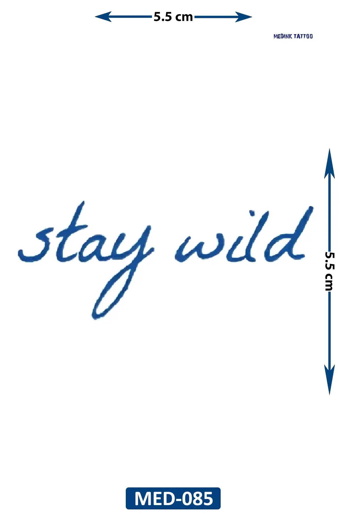 Stay Wild 5 cm Minimal geçici Dövme Yarı Kalıcı Geçici Dövme