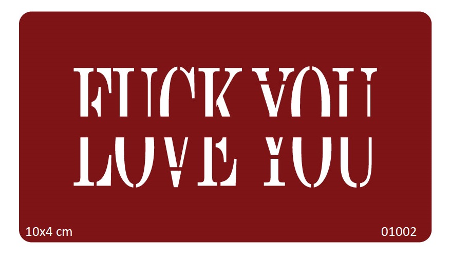 Fack You Geçici Dövme Deseni