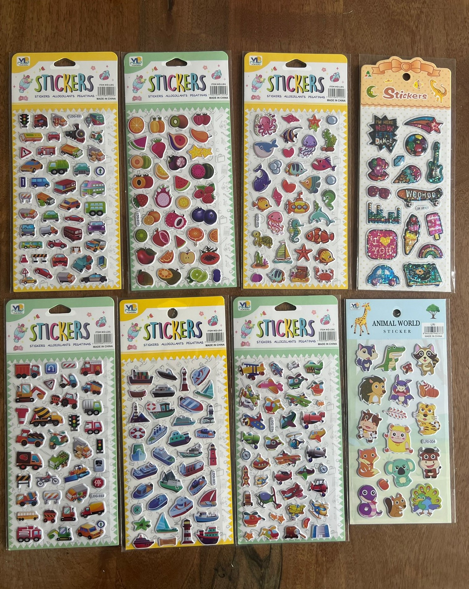 8 Adet Birden Çocuk Eğitici Sticker Çıkartma Seti Model 4