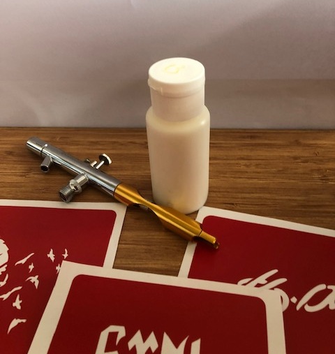 Beyaz Renk 50 ML Konsantre Airbrush Geçici Dövme Boyası Paasche