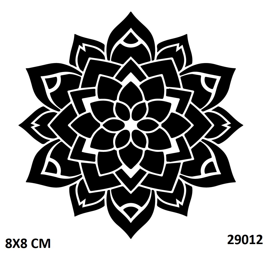Mandala Çiçeği Dövmesi Geçici Dövme Deseni