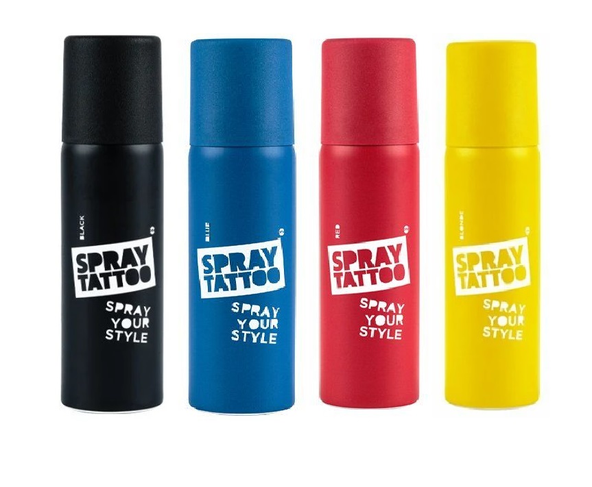 Toptan 10 Adet Spray Tattoo Paketi 54 adet şablon hediyeli