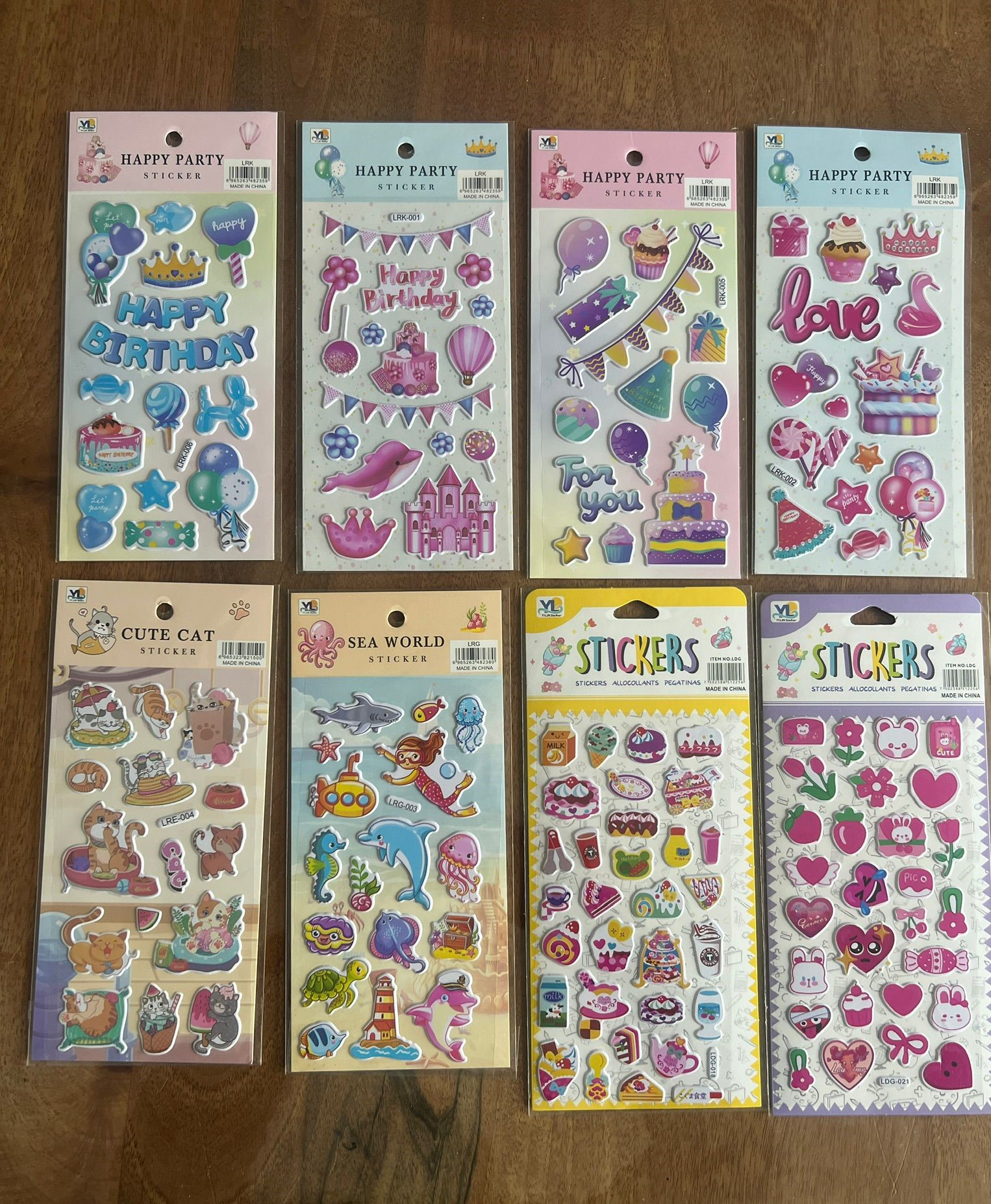 8 Adet Birden Çocuk Eğitici Sticker Çıkartma Seti Model 8