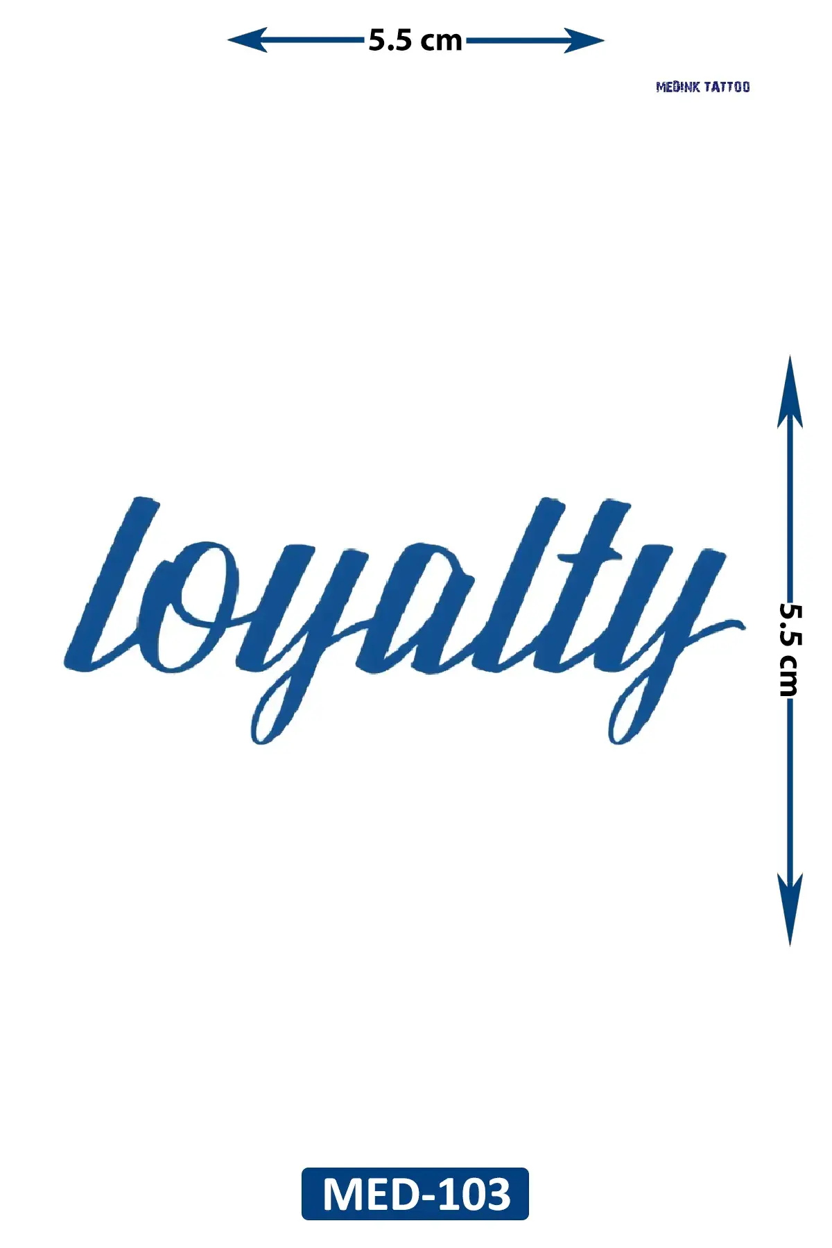 Loyalty 5 cm Minimal geçici Dövme Yarı Kalıcı Geçici Dövme
