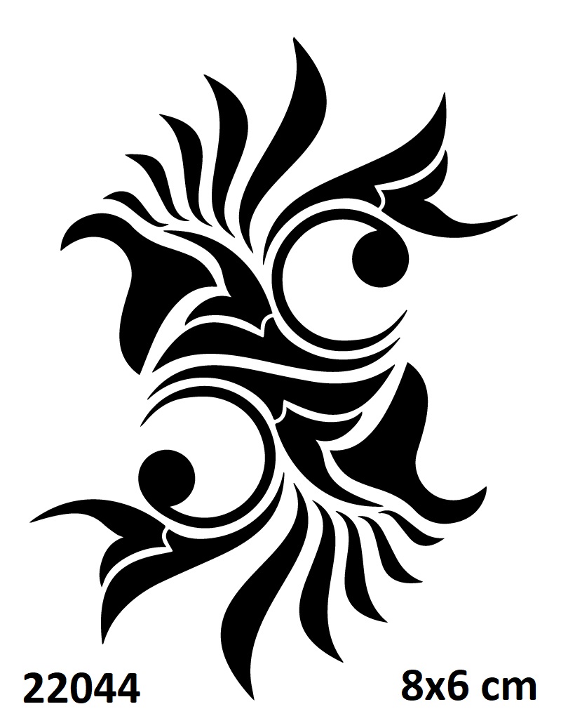 Tribal Sarmallar Geçici Dövme Şablonu Stencil Kalıp