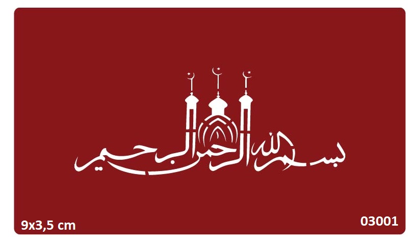 Besmele Cami Geçici Dövme Şablonu Kına Kalıpları