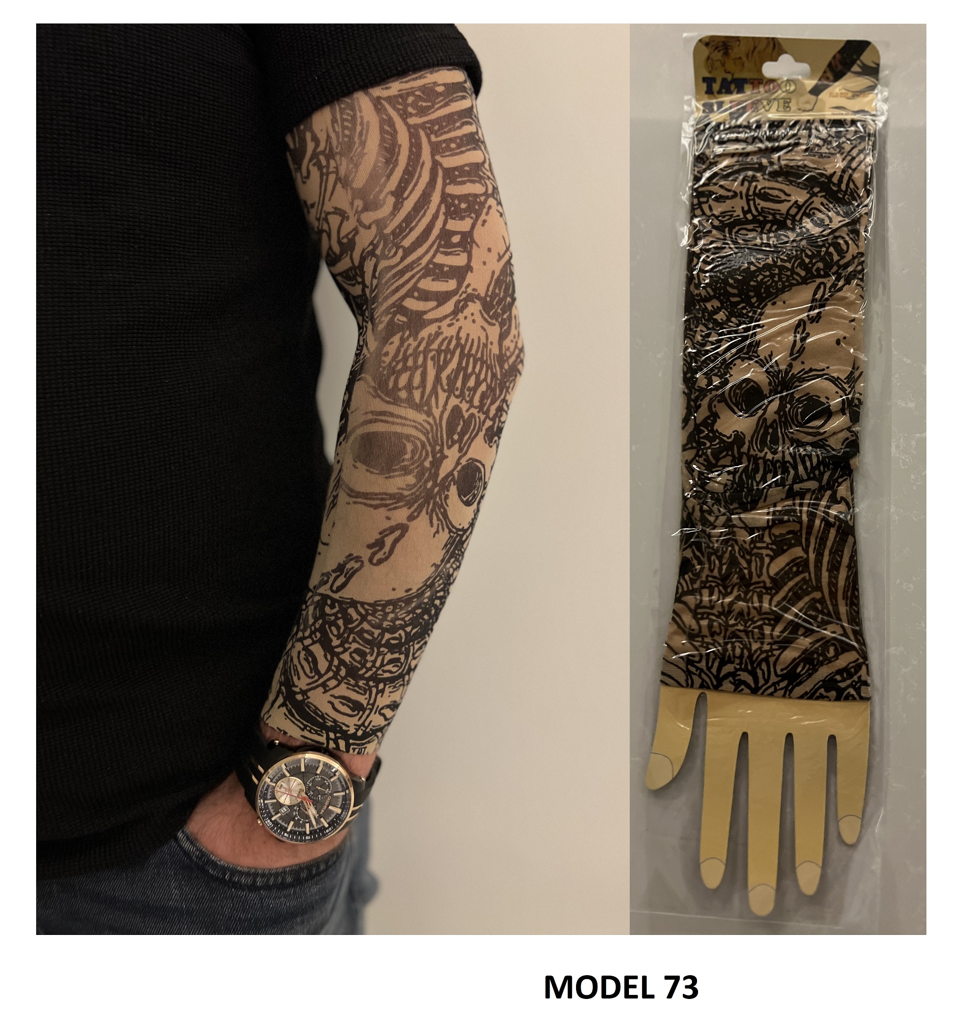 Giyilebilir Dövme Çift Kol 2 Adet Kol Çorap Dövmesi Sleeve tattoo Model73