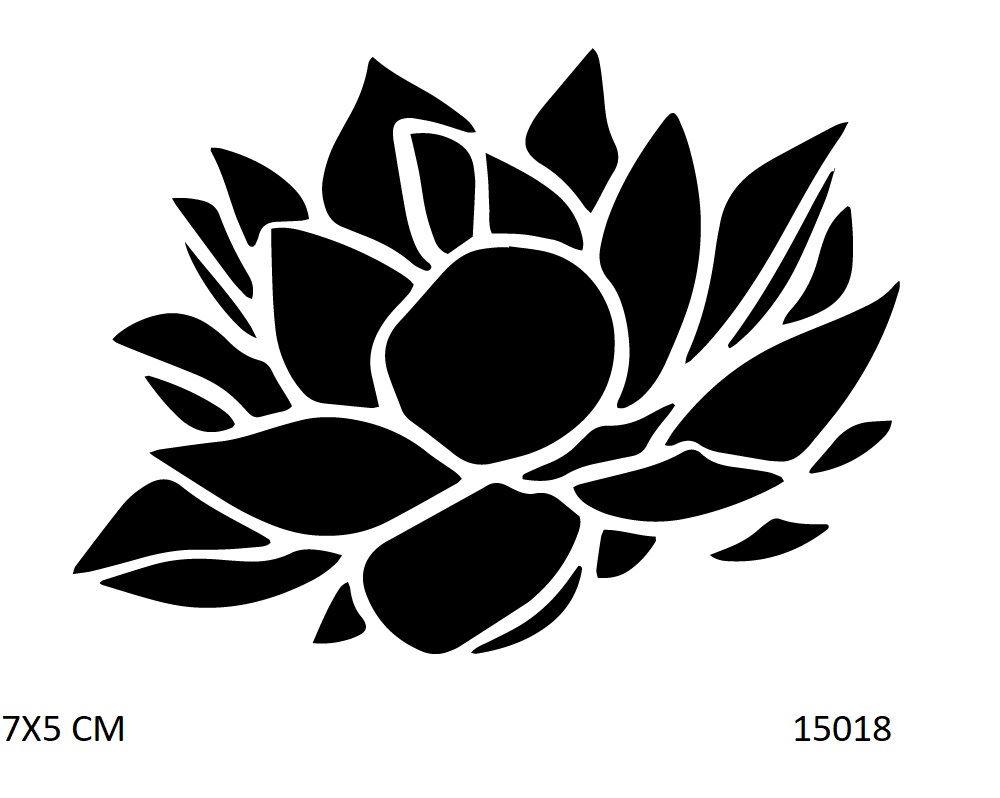 Lotus Çiçeği Geçici Dövme Şablonu