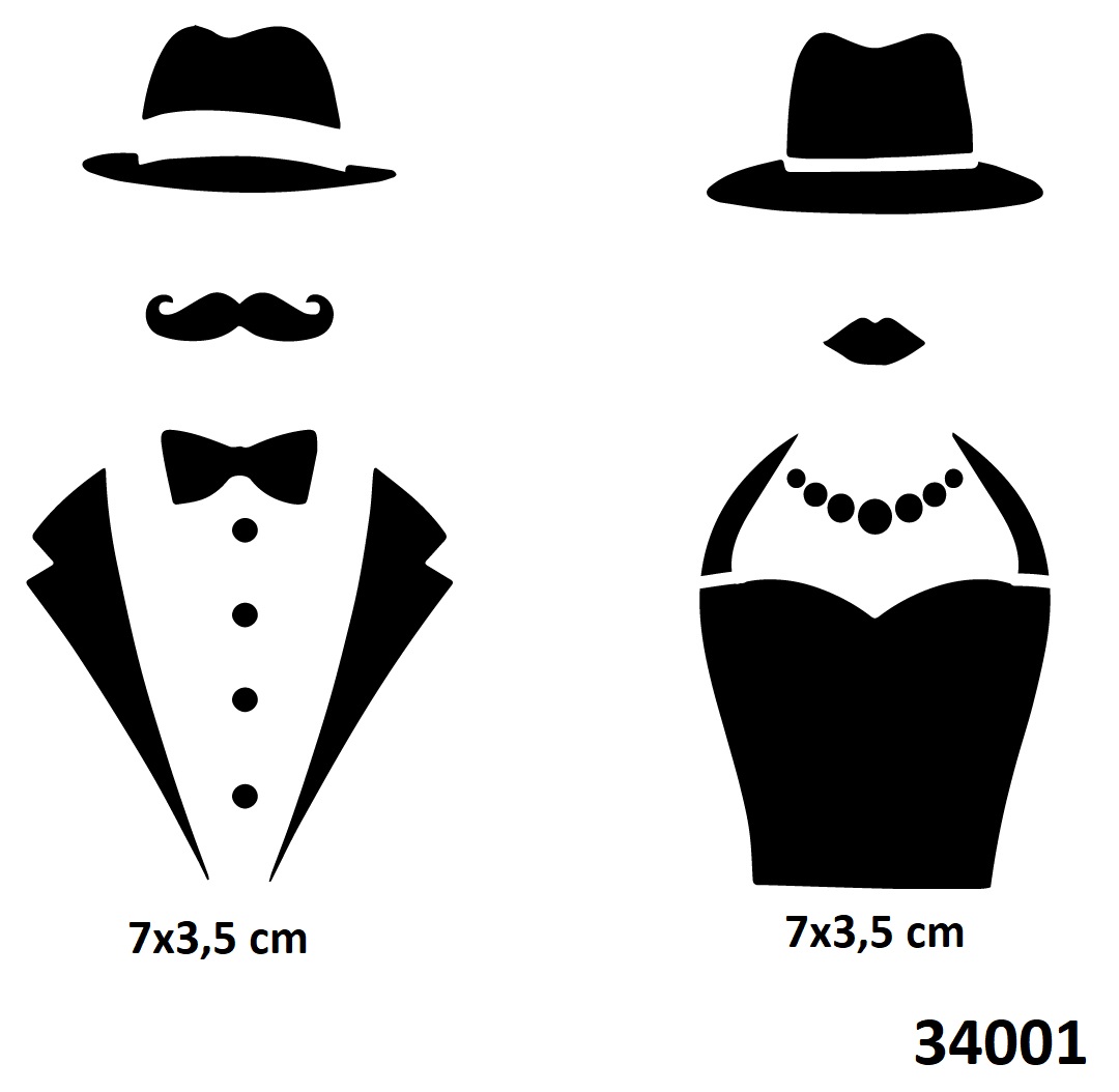 Mr And Mrs Kadın ve Erkek Dövmesi Geçici Dövme Kalıbı
