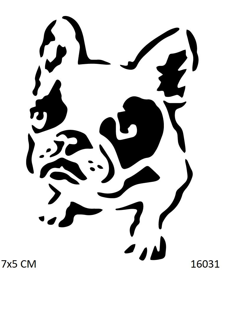 Pug Köpek Geçici Dövme Şablonu