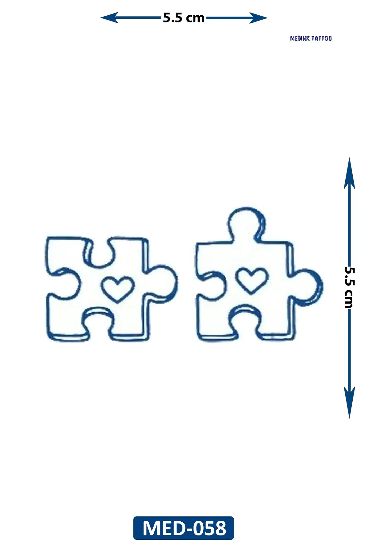 Puzzle 5 cm Minimal geçici Dövme Yarı Kalıcı Geçici Dövme