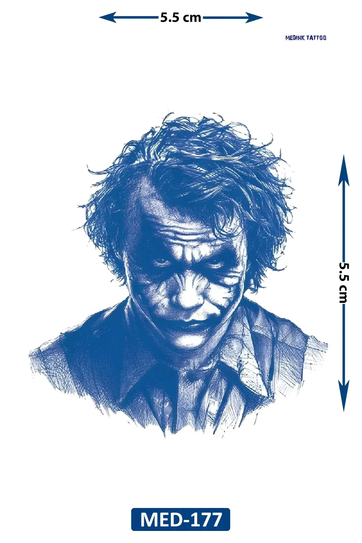 Joker Adaleti 5 cm Minimal geçici Dövme Yarı Kalıcı Geçici Dövme