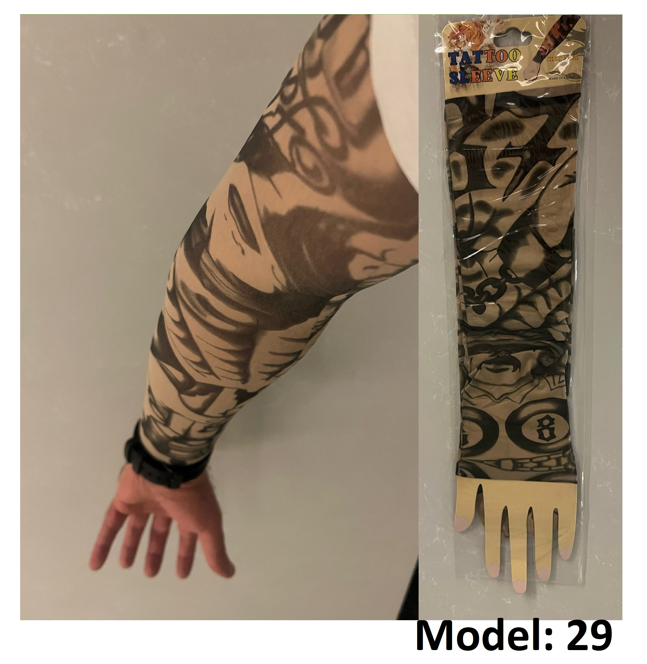 Giyilebilir Dövme Çift Kol 2 Adet Kol Çorap Dövmesi Sleeve tattoo Model29