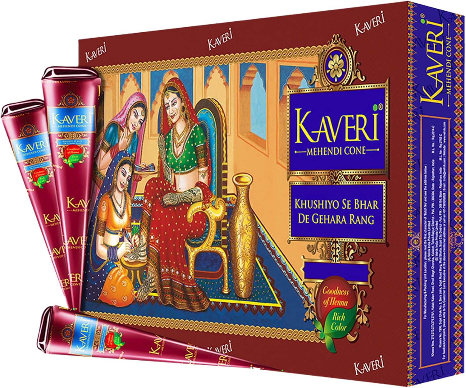 Kaveri 12 Adet Doğal Hint Kınası Rengi
