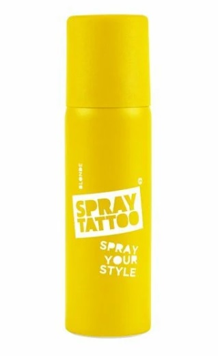 Spray Tattoo Sarı Geçici Sprey Dövme