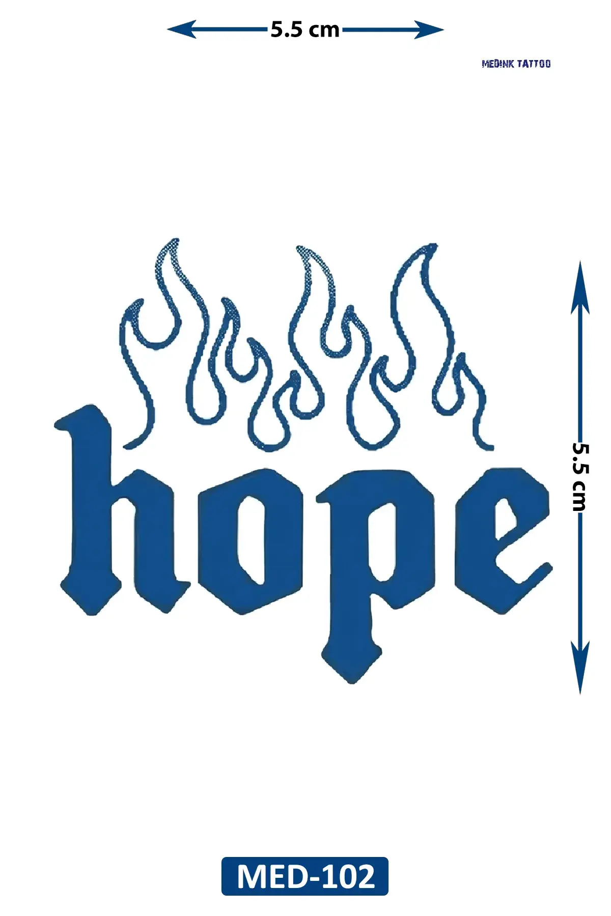 Hope 5 cm Minimal geçici Dövme Yarı Kalıcı Geçici Dövme