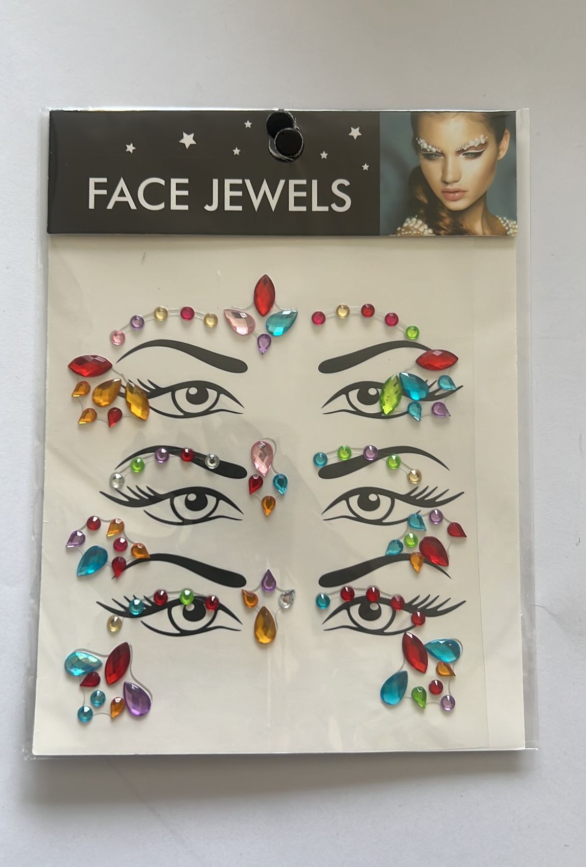 Face Gems Kristal Yüz Taşı Model 22