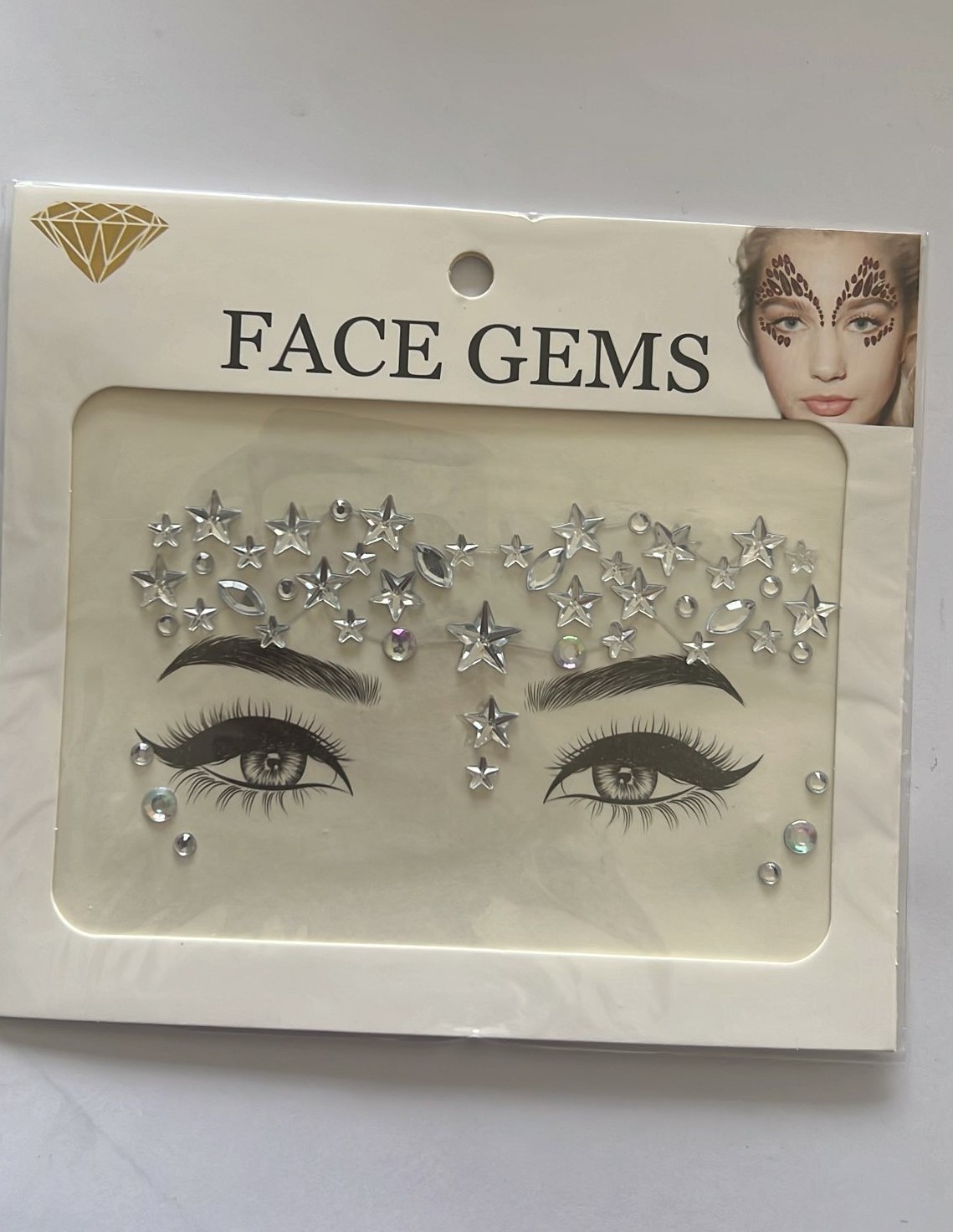 Face Gems Kristal Yüz Taşı Model 17