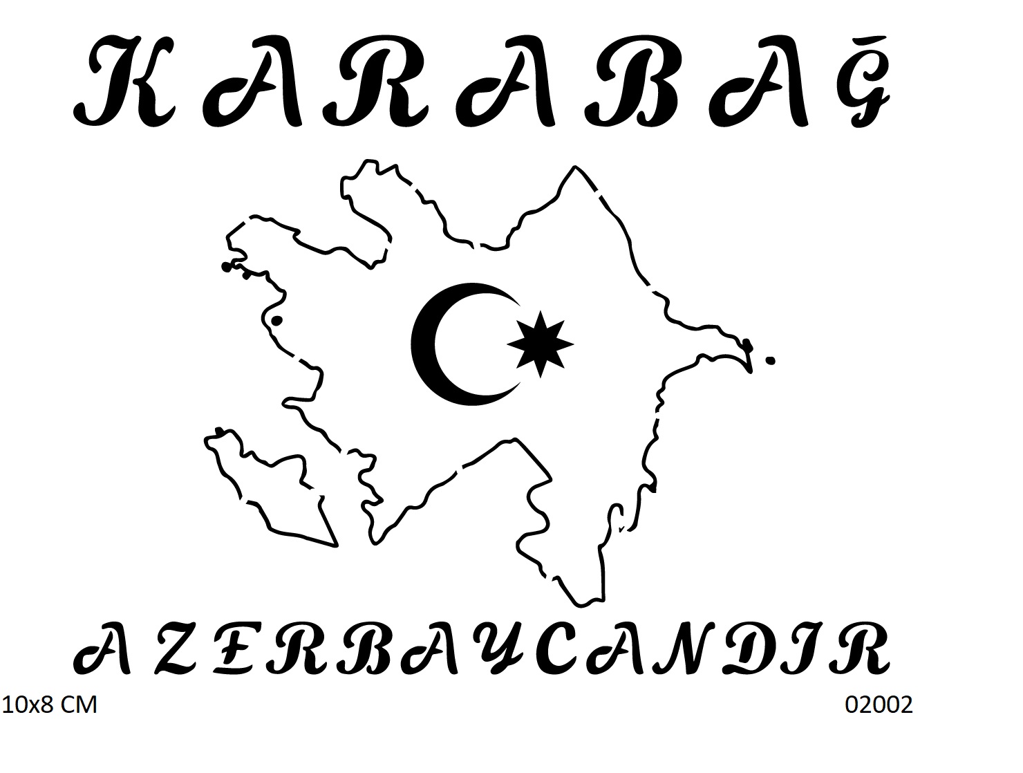 Karabağ Haritası Geçici Dövme Şablonu