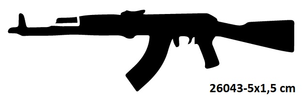 Minimal ak 47 keleş silah Geçici Dövme Şablonu