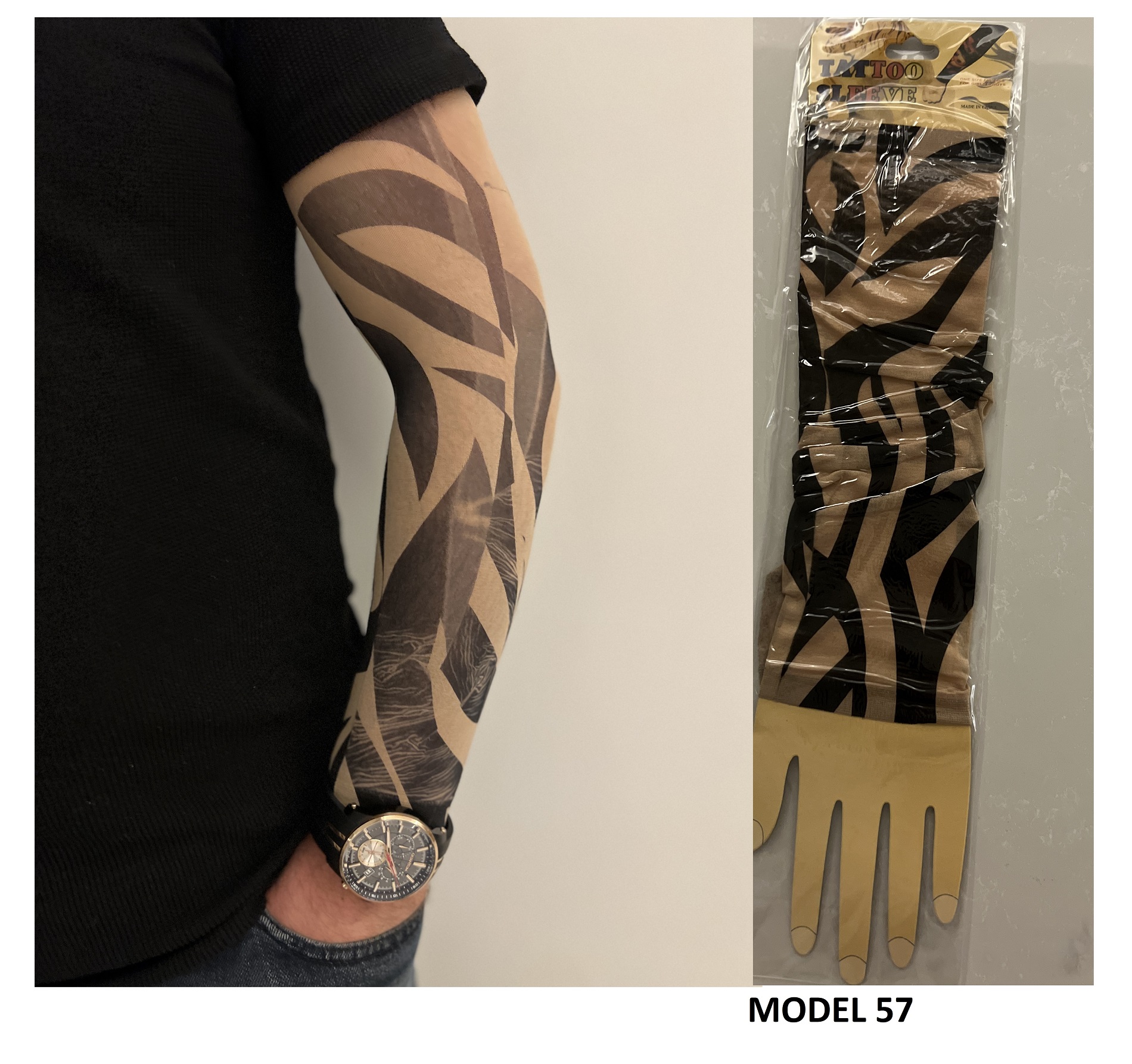 Giyilebilir Dövme Çift Kol 2 Adet Kol Çorap Dövmesi Sleeve tattoo Model57