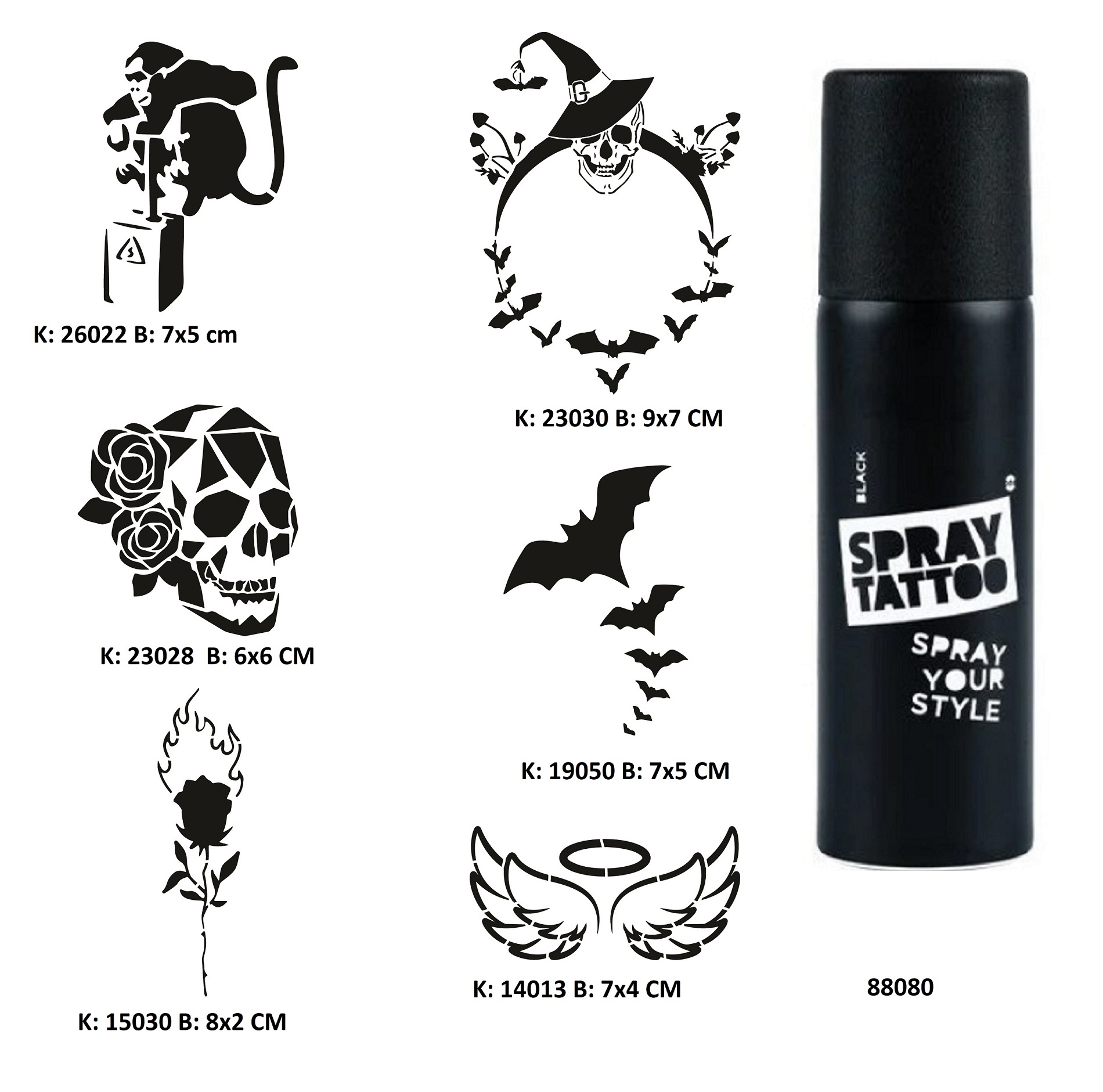 Sıradışı Hayatlar Spray Tattoo Geçici Dövme Seti Sprey Dövme Kiti