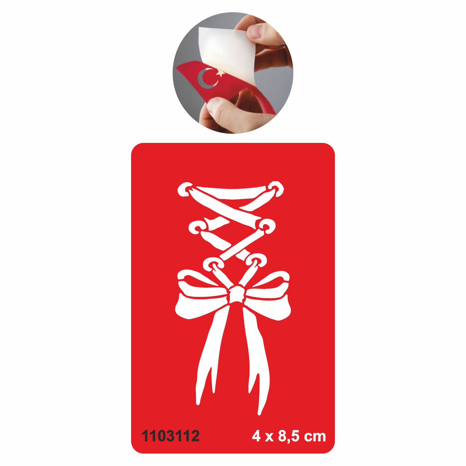 Romantik Fiyonk Tattoo Geçici Dövme Şablonları Kına Kalıpları