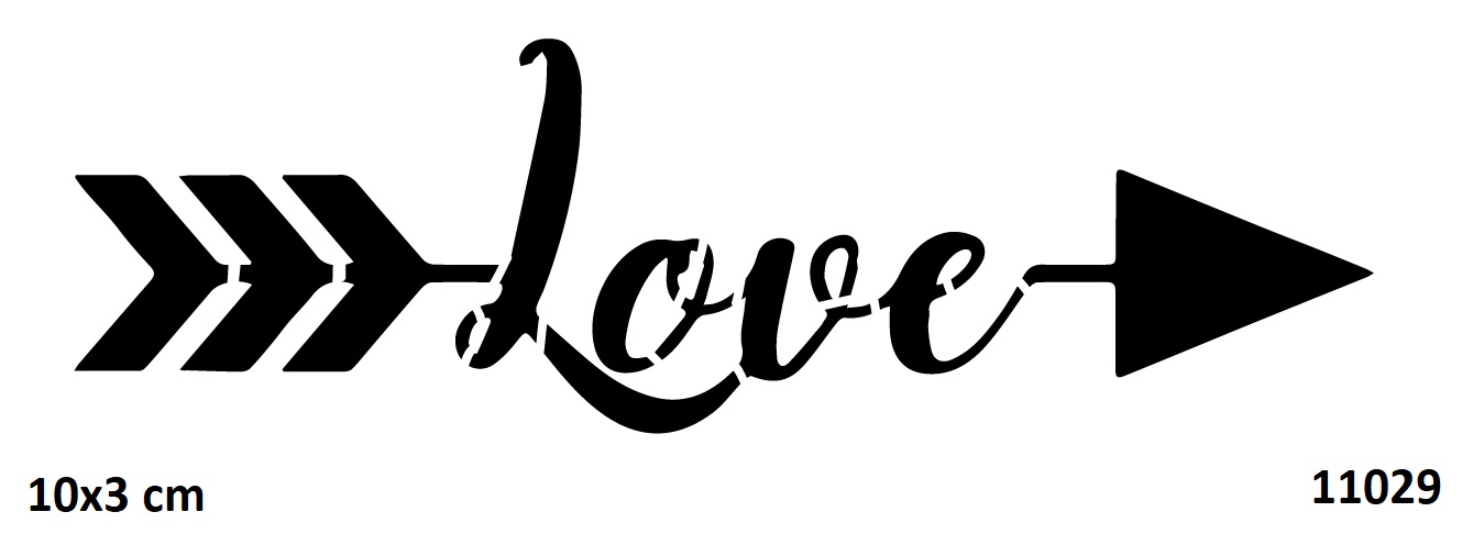 Love Aşk Oku Geçici Dövme Şablonu