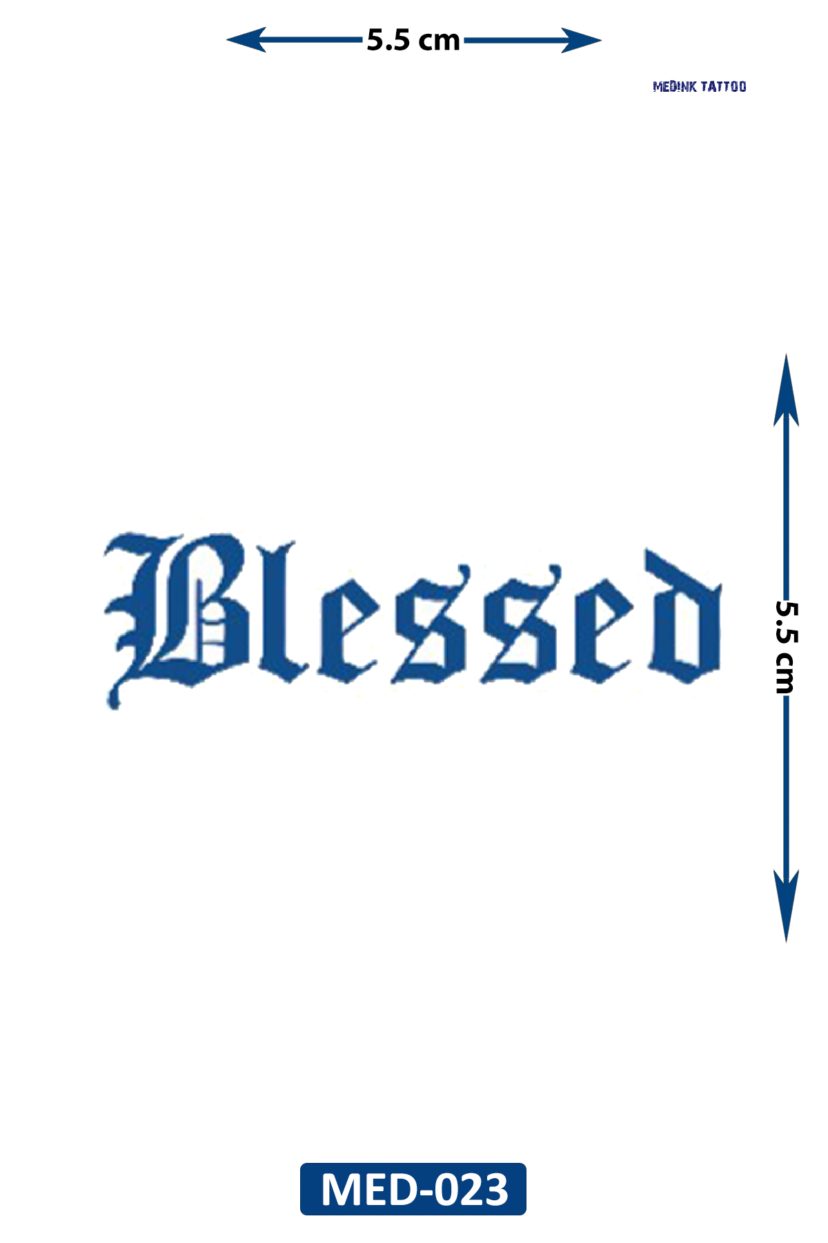 Blessed 5 cm Minimal geçici Dövme Yarı Kalıcı Geçici Dövme