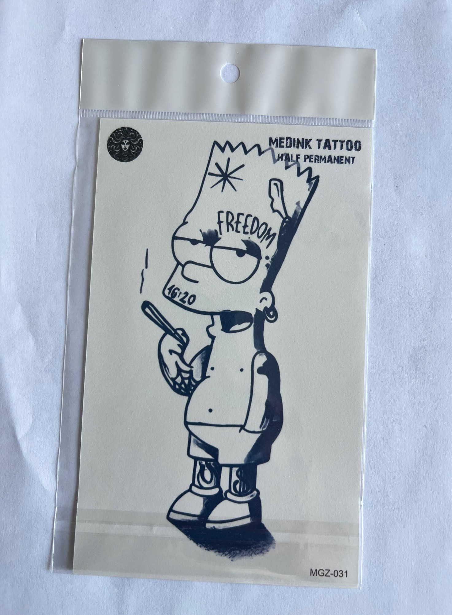 Serseri2- 18x11 cm Yarı Kalıcı Hayalet Geçici Dövme Yapıştırma Dövme