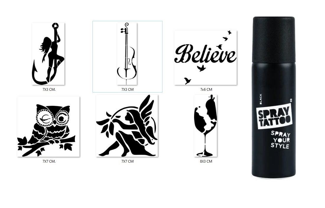 Olta Ve Kadın Geçici Sprey Dövme Seti Spray Tatto