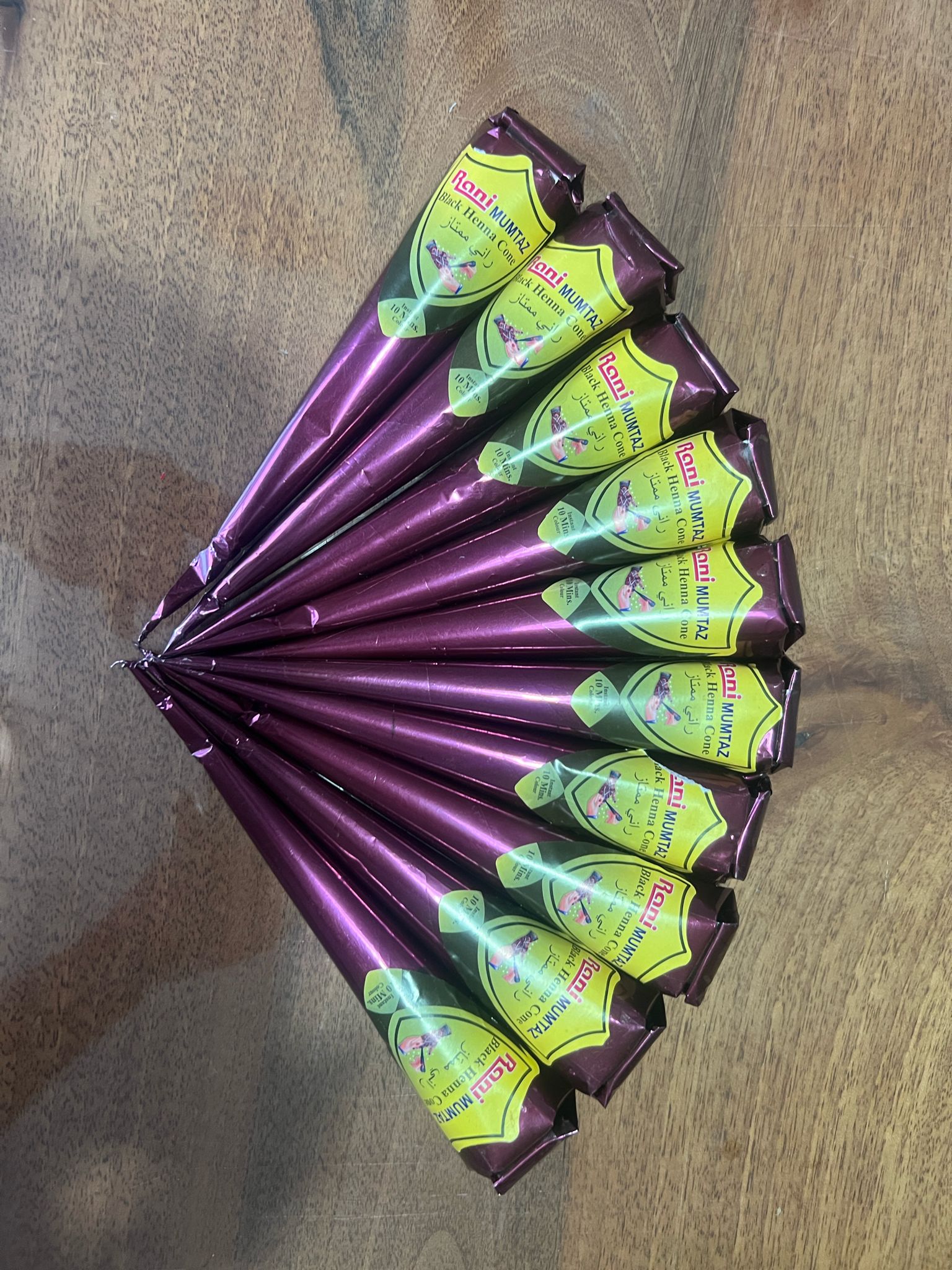 Doğal Kına Rengi Jumbo boy 50 Gram 12 Koni Kına
