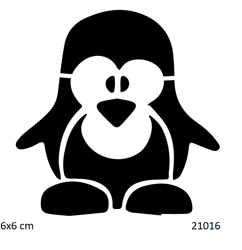 Şaşı Penguen Geçici Dövme Şablonu