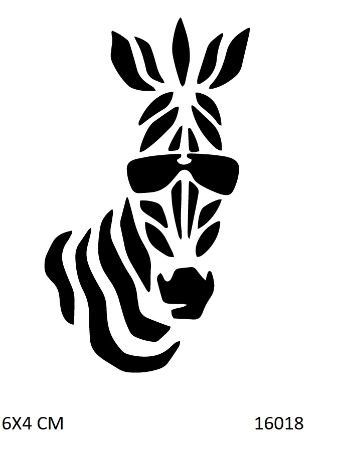 Artist Zebra Geçici Dövme Şablonu