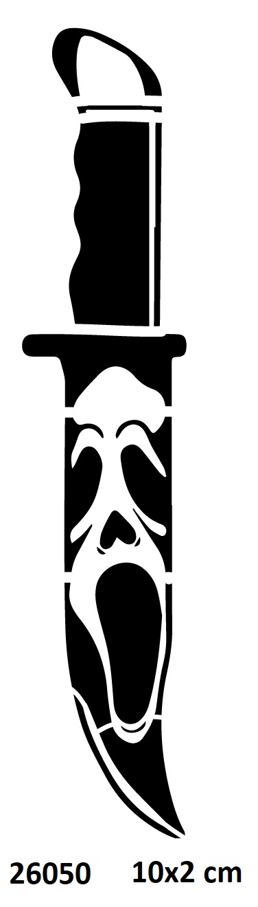 Çığlık ve Bıçak Geçici Dövme Şablonu Stencil Kalıp