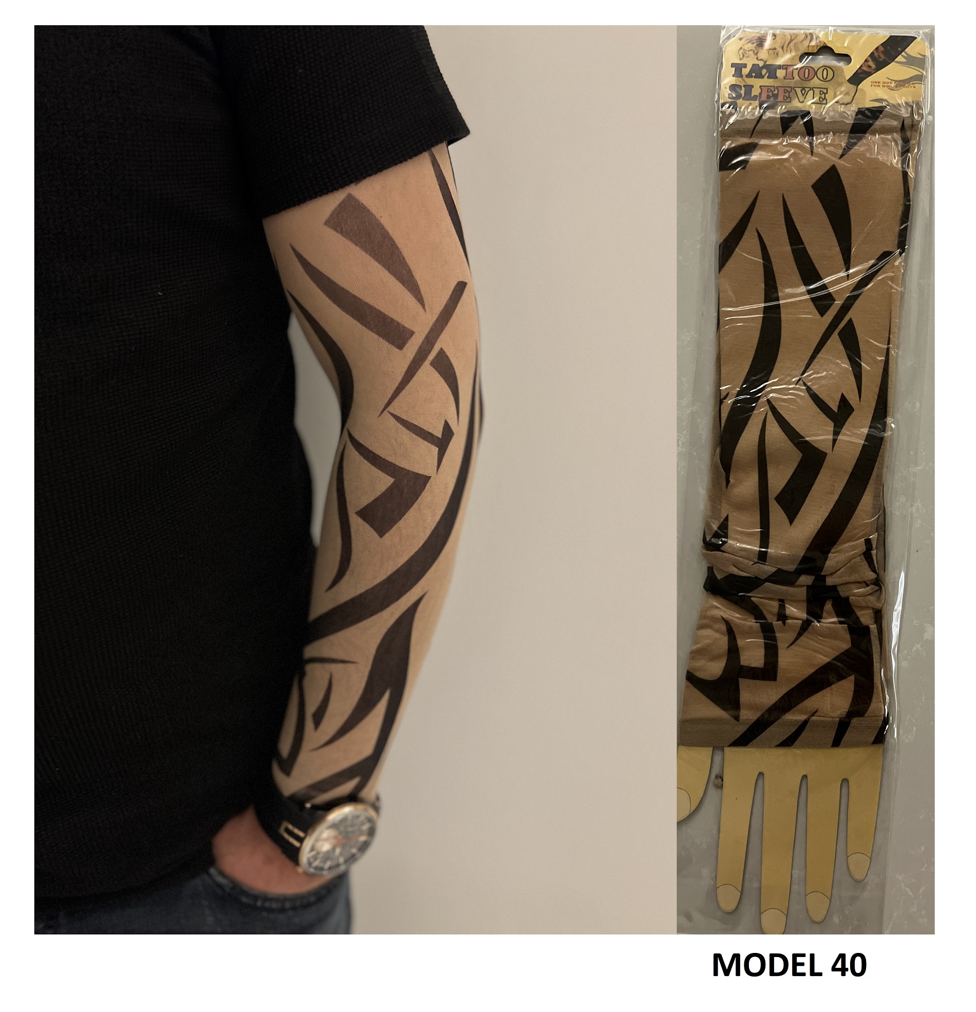 Giyilebilir Dövme Çift Kol 2 Adet Kol Çorap Dövmesi Sleeve tattoo Model40
