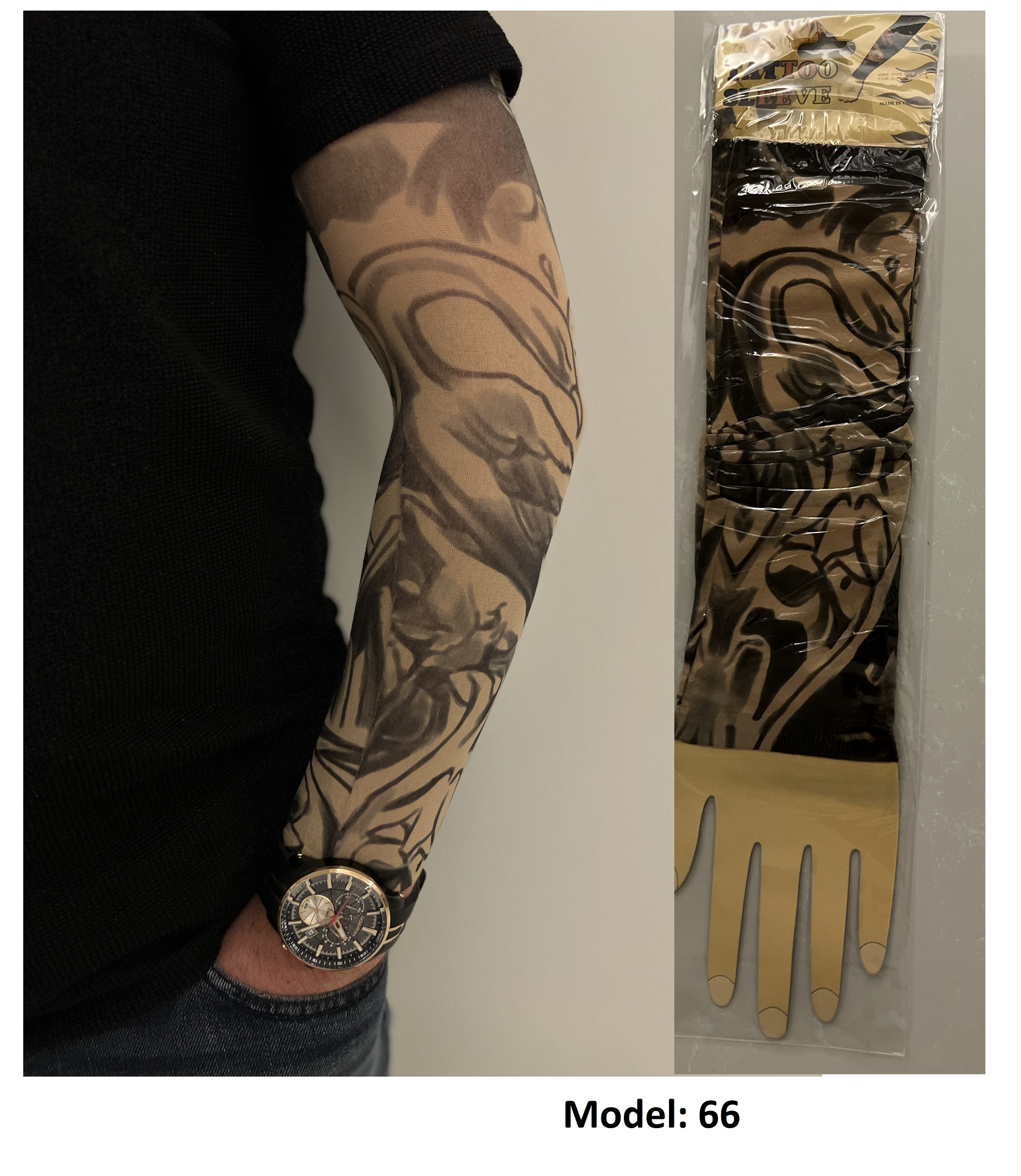 Giyilebilir Dövme Çift Kol 2 Adet Kol Çorap Dövmesi Sleeve tattoo Model66