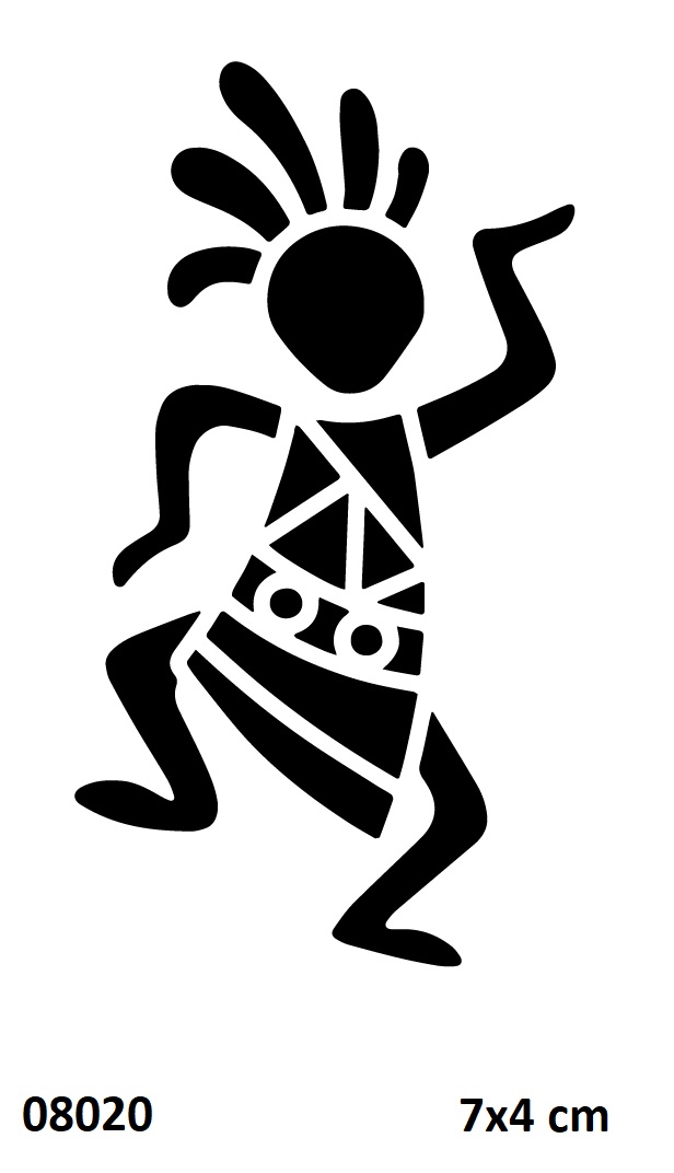 Tam Tam Dansı Geçici Dövme Şablonu Stencil Kalıp