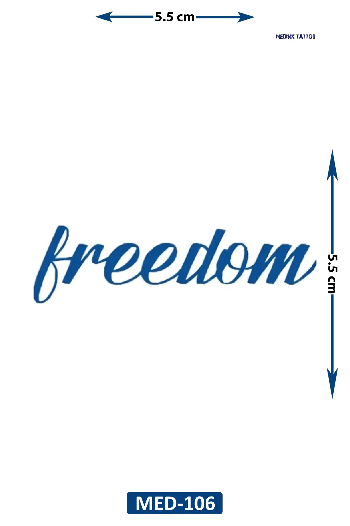 Freedom 5 cm Minimal geçici Dövme Yarı Kalıcı Geçici Dövme