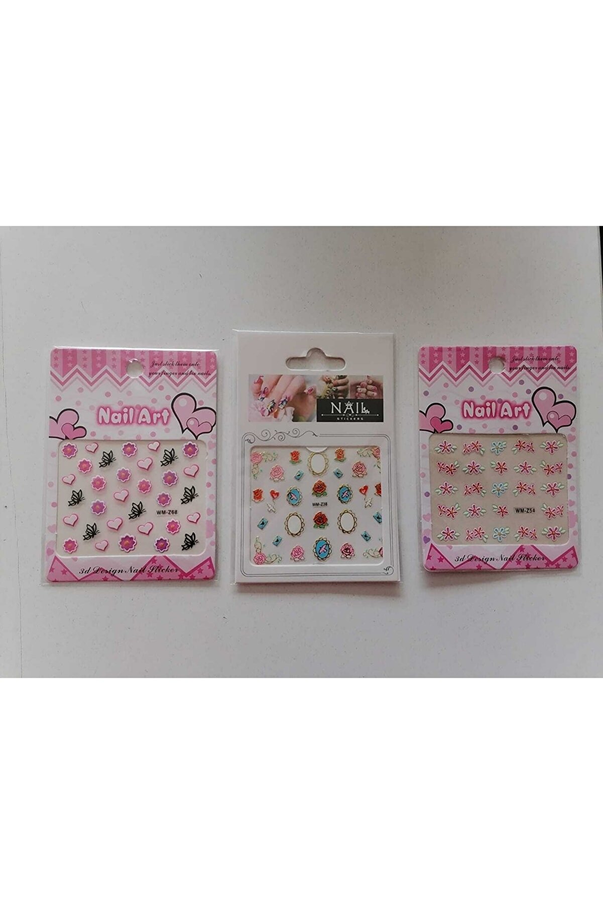 Tırnak Süsleme Sticker 3 Kartela Birden Model 4