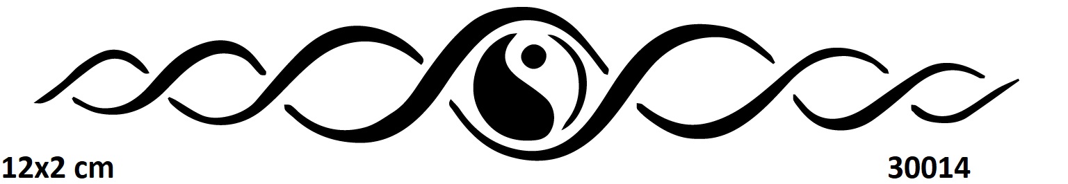 Sarmal Ying-Yang Geçici Dövme Şablonu