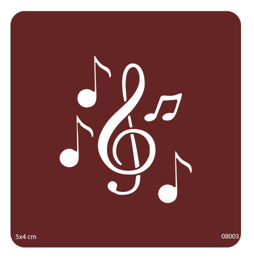 Nota Müzik Geçici Dövme Şablonu